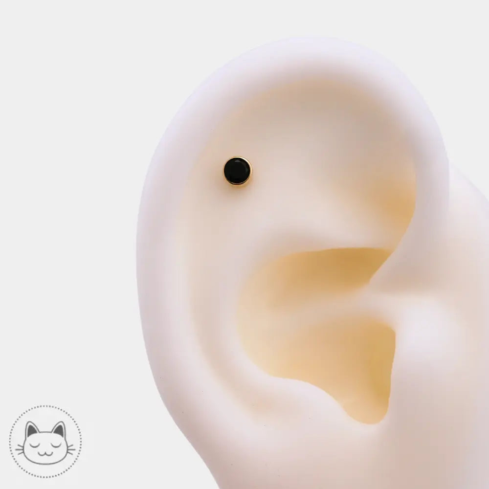 Onyx facetté BVLA 14k gold