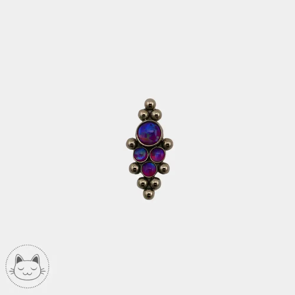 Titane ASTM F136 LeRoi opale violette piercing hélix lobe conch