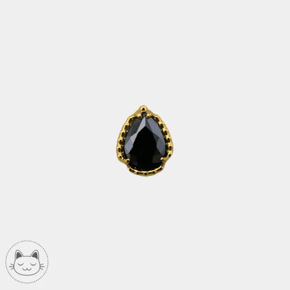 Stud zircon noir Invictus pour helix tragus conch