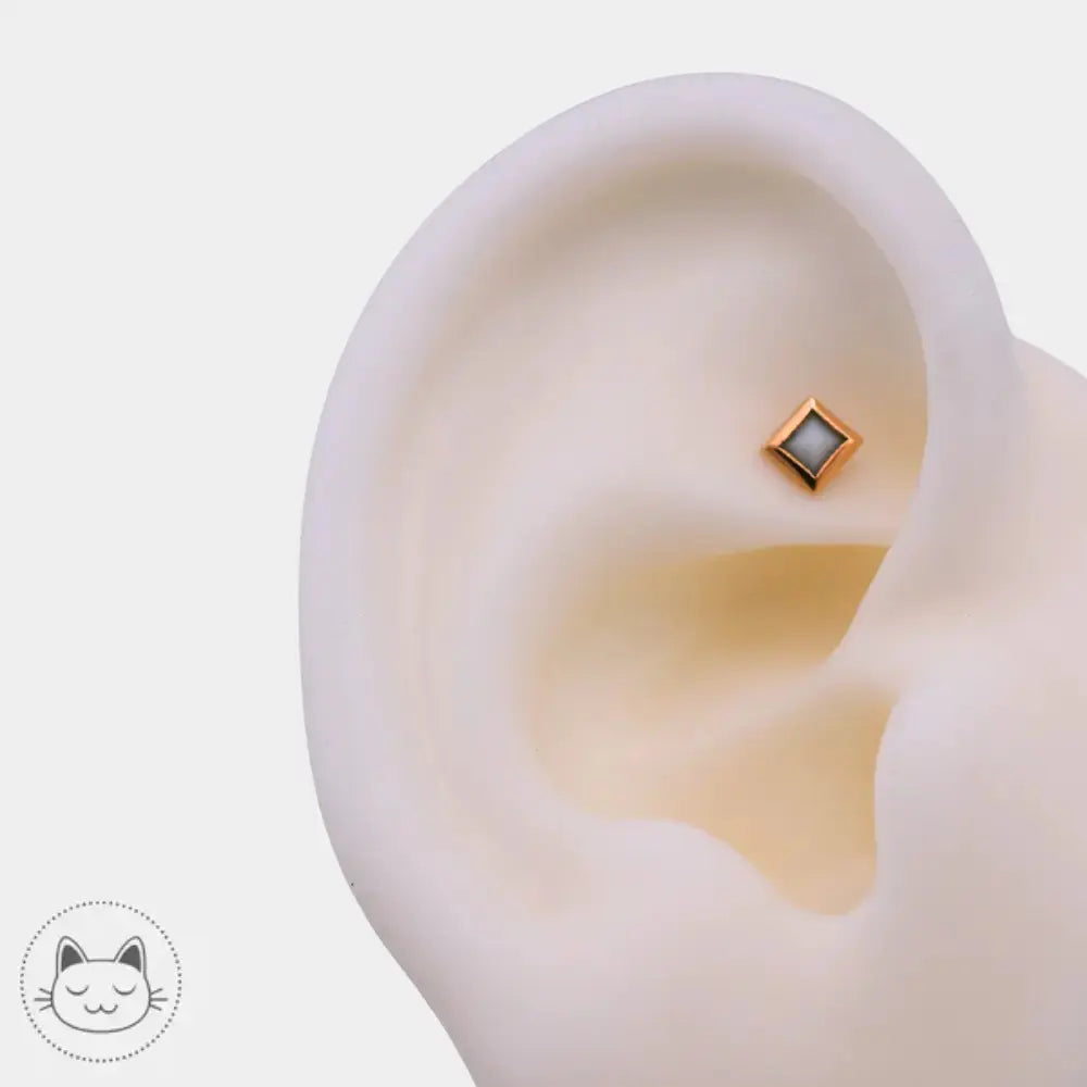 Or jaune 14K pierre de lune bijou Kawaii Place