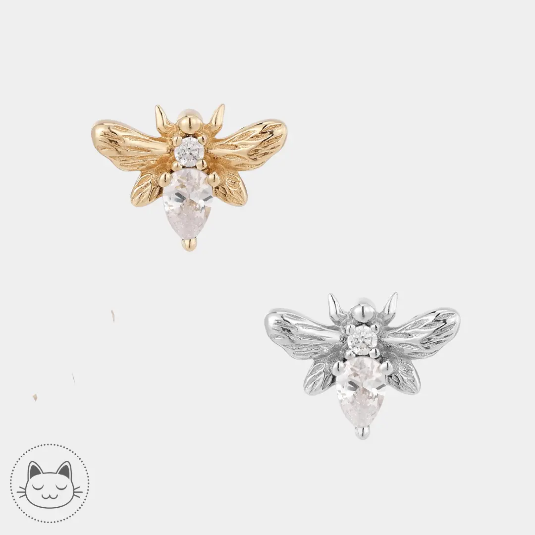 Buddha Jewelry - Bee Chic - Zircons Blancs - Kawaii Place piercing