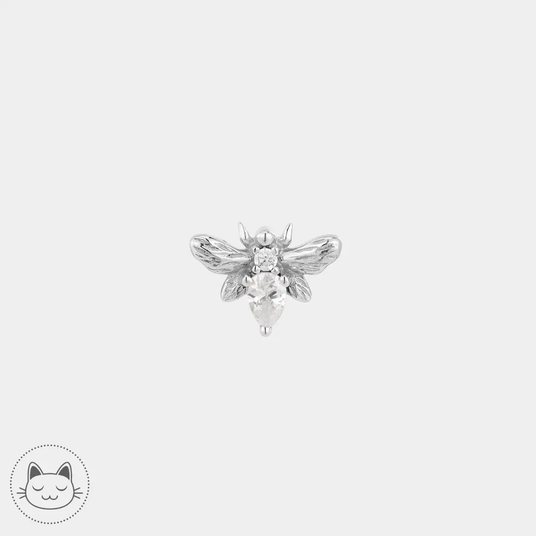 Buddha Jewelry - Bee Chic - Zircons Blancs - Kawaii Place piercing