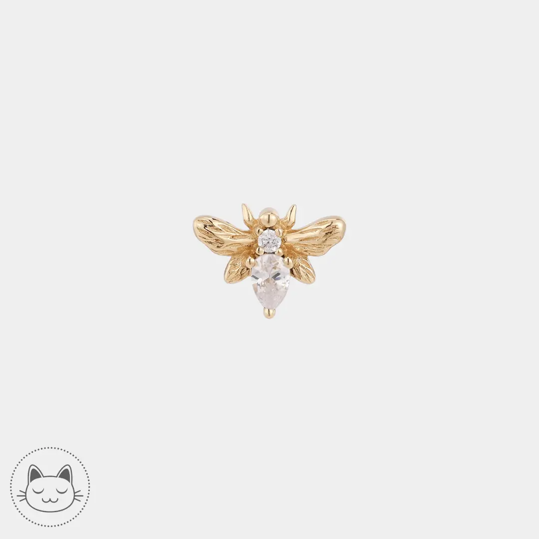 Buddha Jewelry - Bee Chic - Zircons Blancs - Kawaii Place piercing