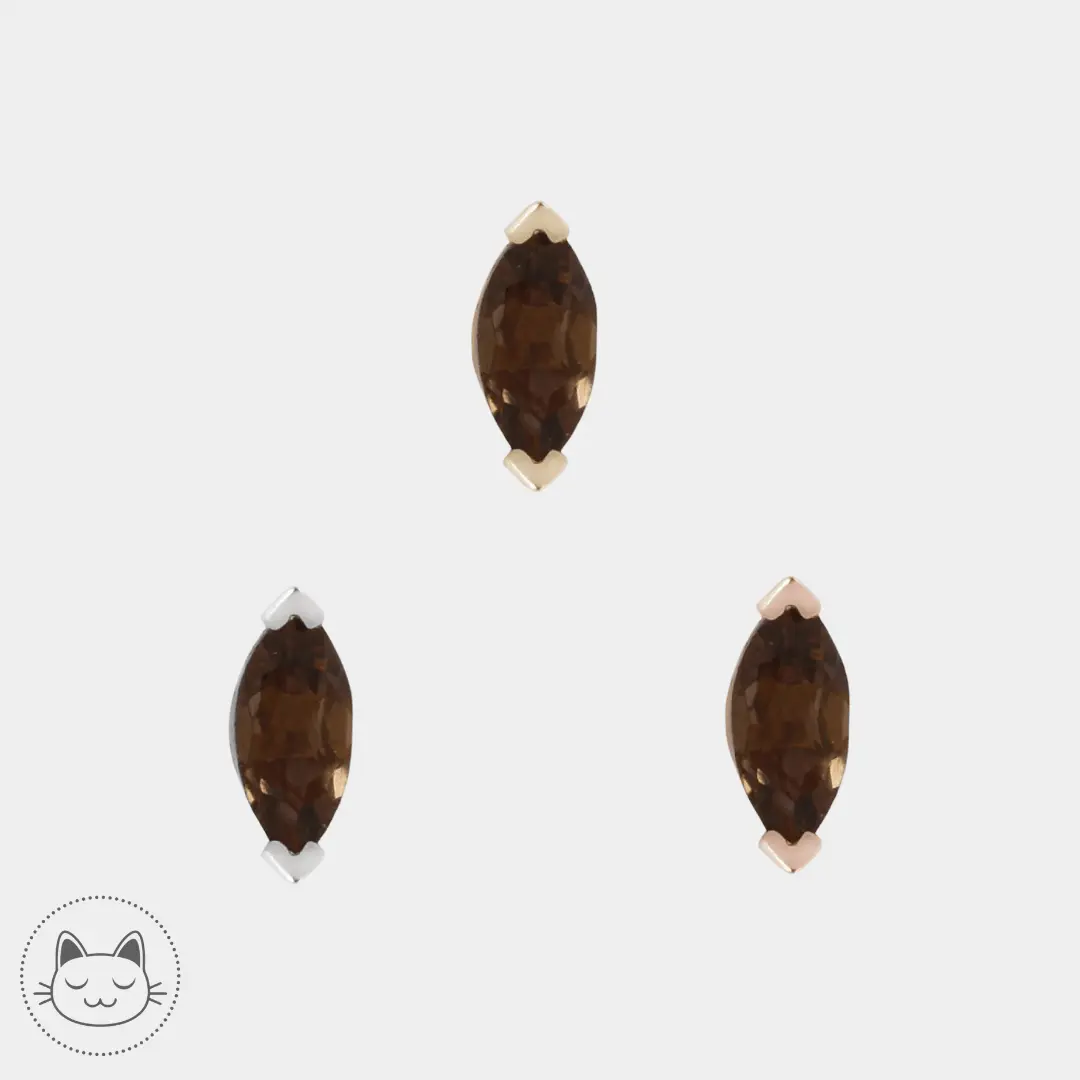 Buddha Jewelry - Zuri - Quartz fumé - Kawaii Place piercing