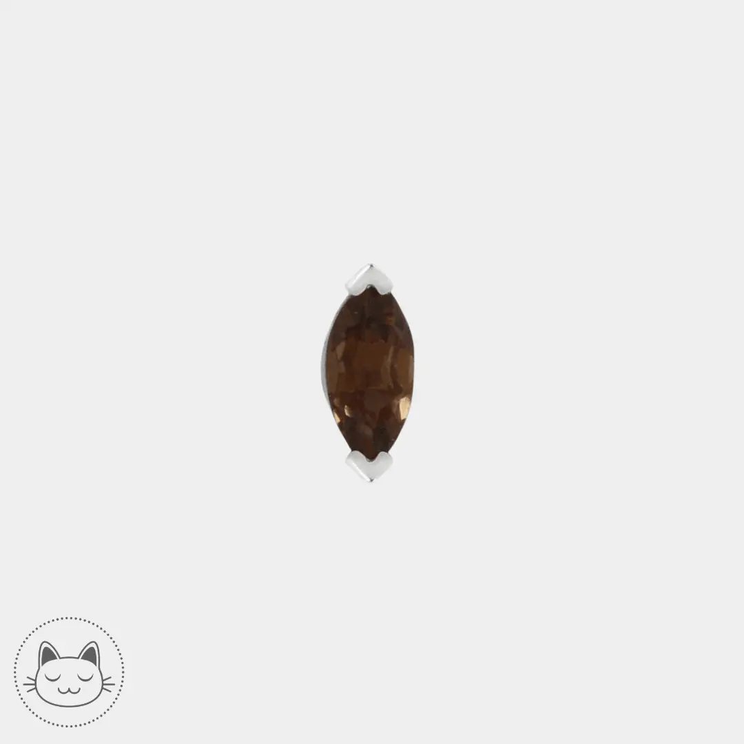 Buddha Jewelry - Zuri - Quartz fumé - Kawaii Place piercing