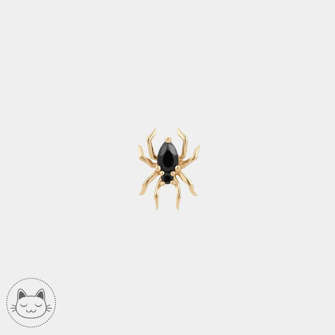 Buddha Jewelry - Arachne - Zircons Noirs - Kawaii Place piercing