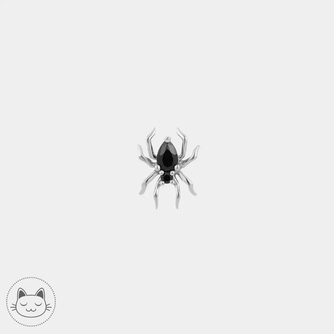 Buddha Jewelry - Arachne - Zircons Noirs - Kawaii Place piercing