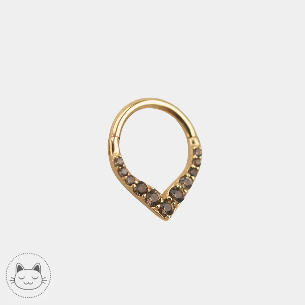 Clicker Rise and Shine Buddha Jewelry avec quartz fumé