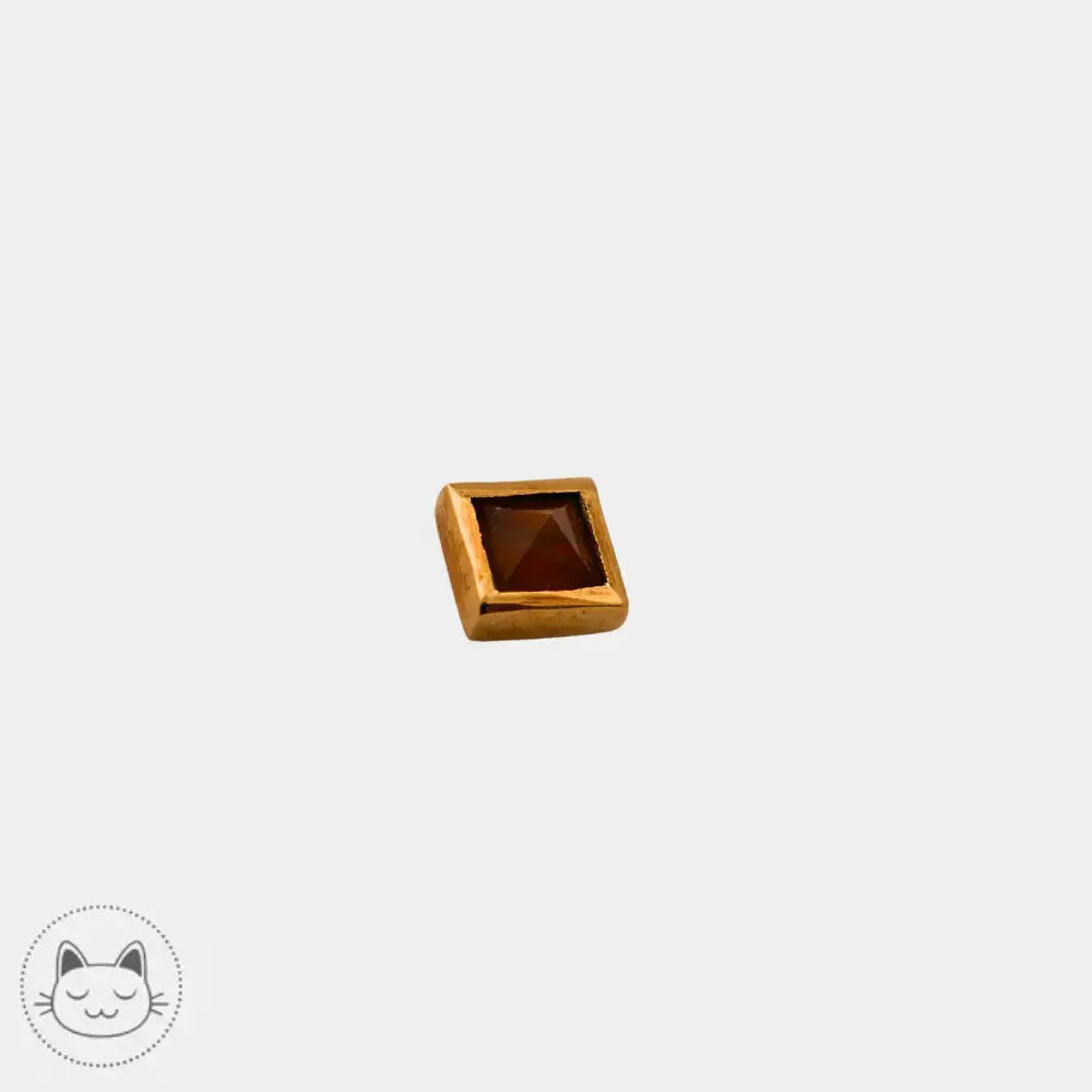 Bijou or jaune 14K opale rouge Sebastienne piercing