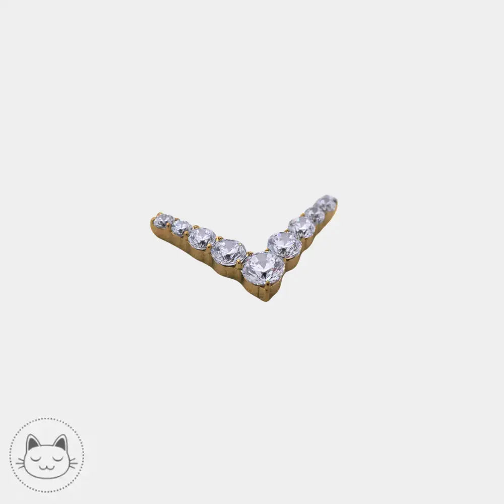 Bijou de piercing Invictus zircons blancs doré ou argenté