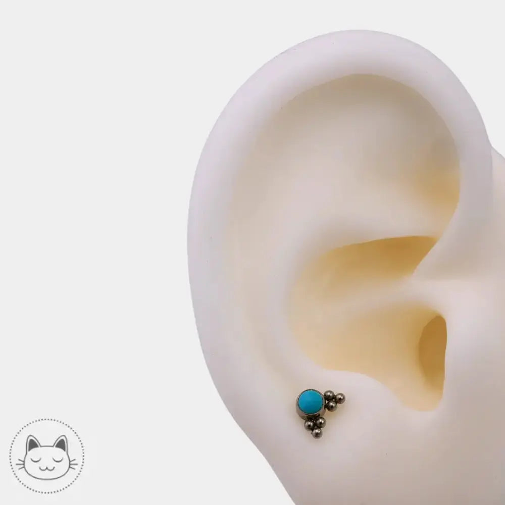 Bijou LeRoi compatible IS en turquoise synthétique