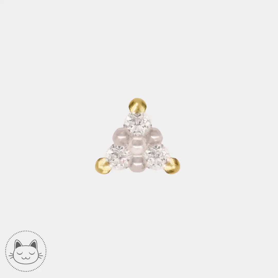 Bijou en or 14 carats Vibe avec diamant – Buddha Jewelry