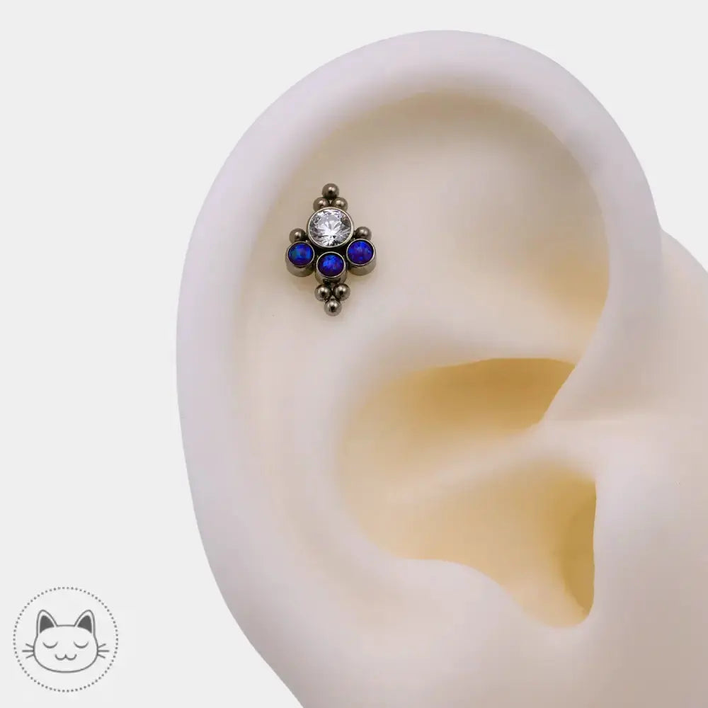 LeRoi opale violette et zircon blanc Kawaii Place