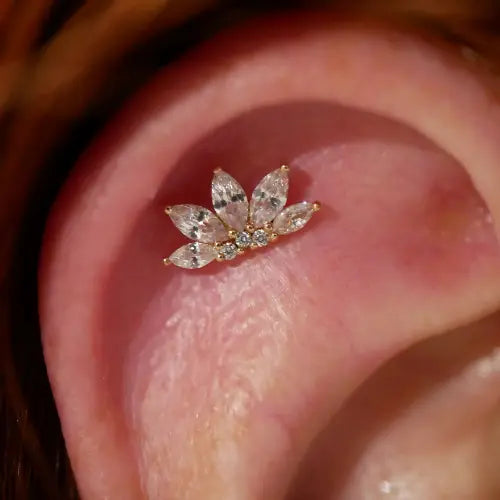 Buddha Jewelry - Valentina - Zircons Blancs Kawaii Place piercing