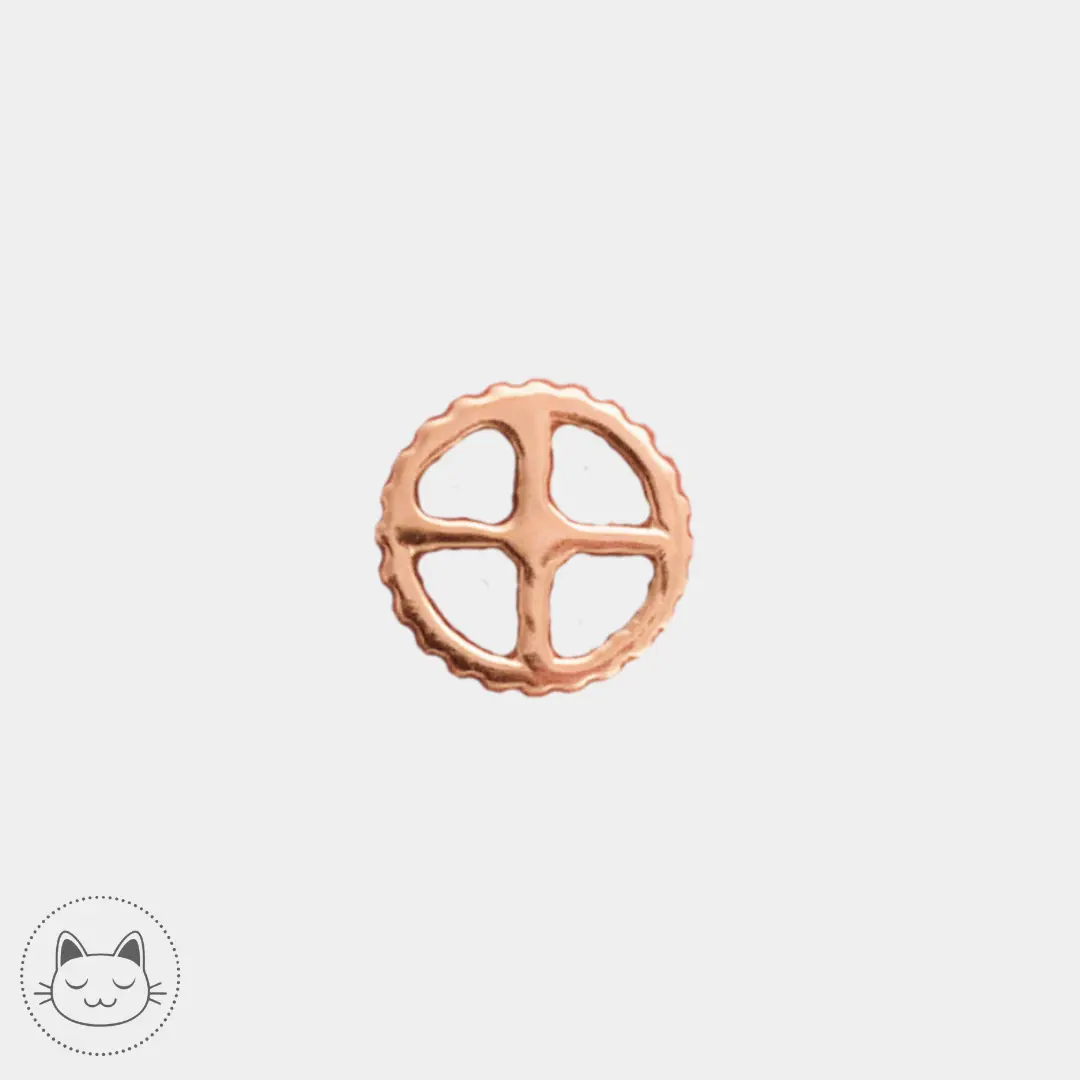 Bijou BVLA COG 0696 en or 14k, disponible en or jaune, rose ou blanc, design circulaire minimaliste idéal pour le tragus, le lobe ou l’hélix.
