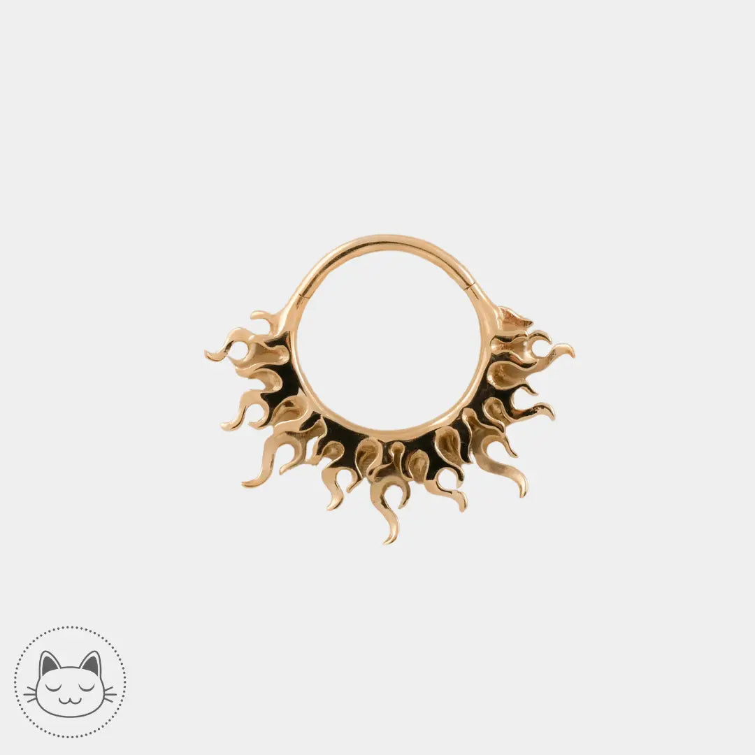 Naga Jewelry - Frying Sun - Or jaune 14K - Kawaii Place piercing