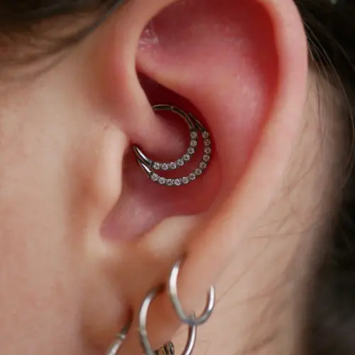Anneau Titane - Zircons blancs Kawaii Place piercing