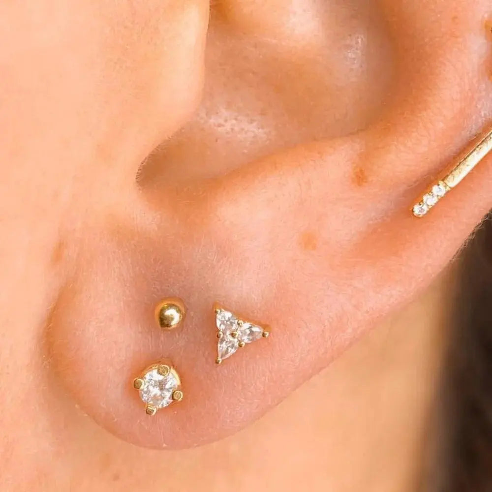 Buddha Jewelry - 3 Little Pears - Zircon blanc - Kawaii Place piercing