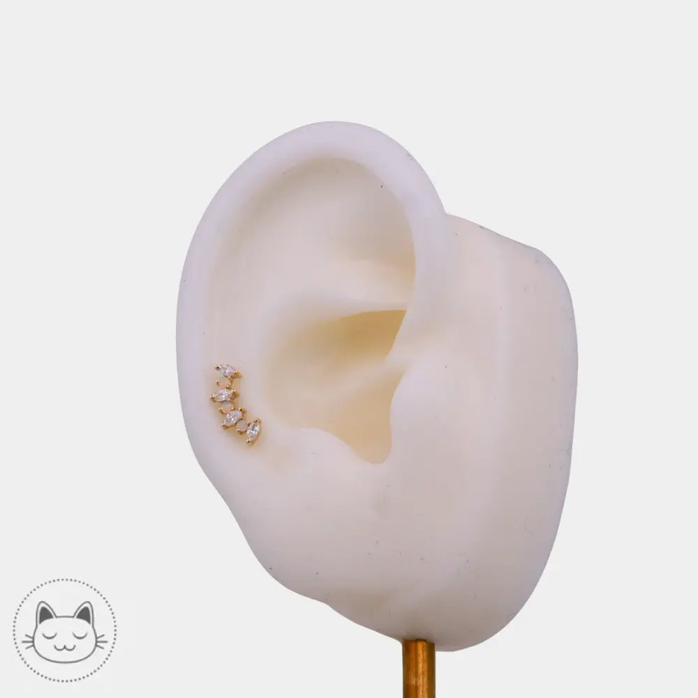 Détail du BVLA Tiny 7 Sara or 14k zircons blancs et opales