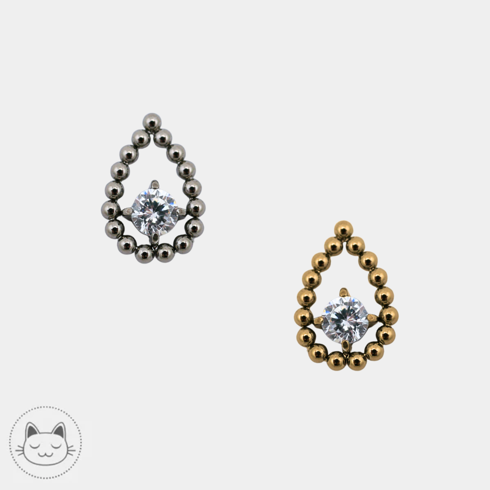 Invictus - Mystic Crystal - Titane & Zircon Blanc Kawaii Place piercing