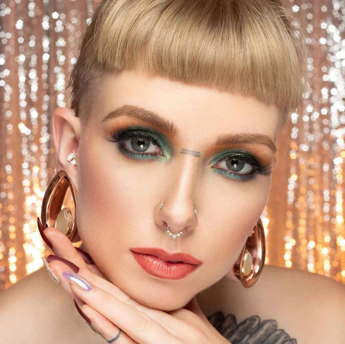 Buddha Jewelry - Simone- Or blanc et Zircon - Kawaii Place piercing