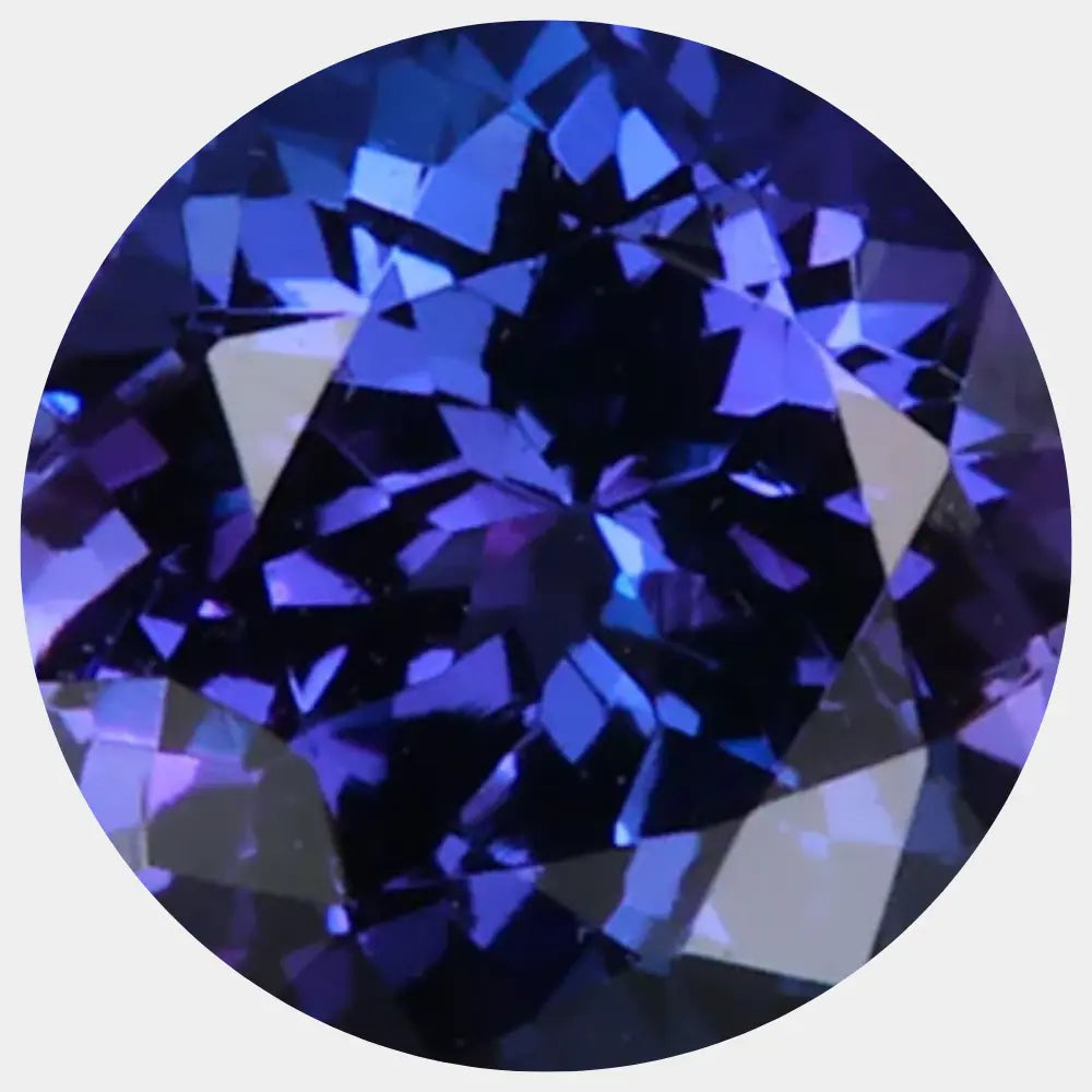 pierre de type tanzanite bleue/violet