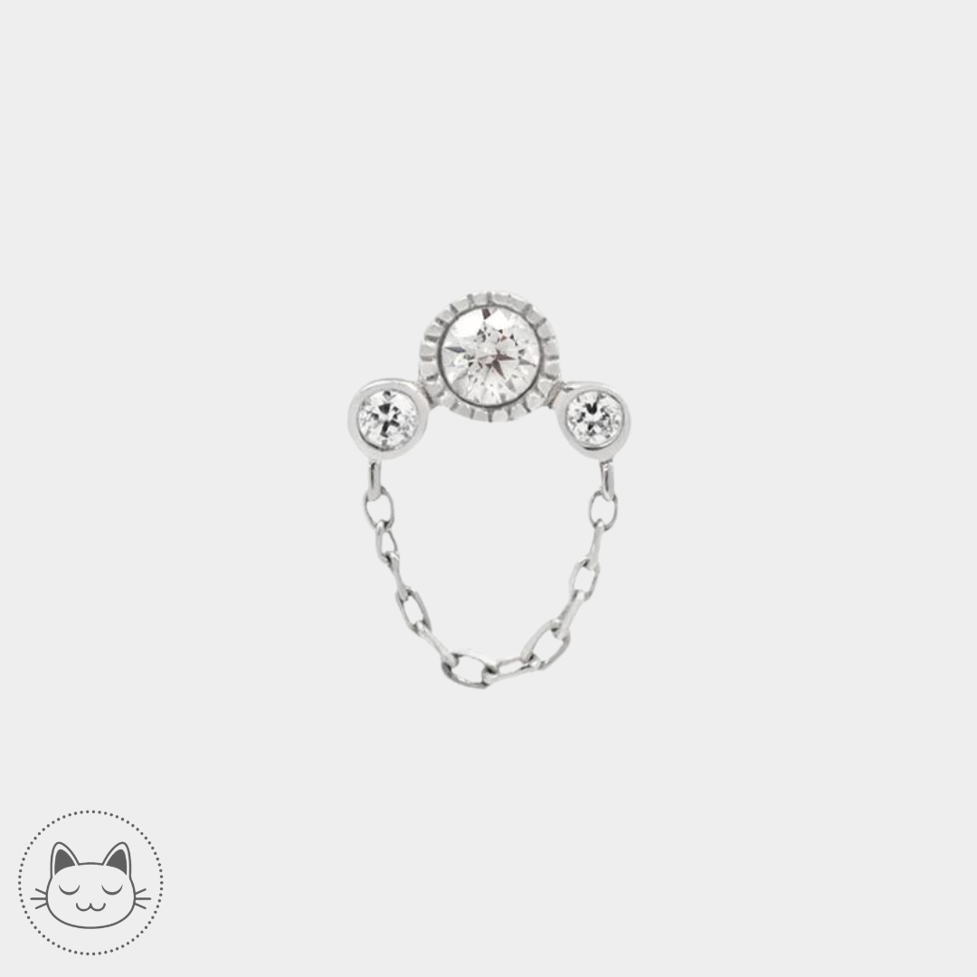 Buddha Jewelry - Halston - Zircons Blancs Or blanc