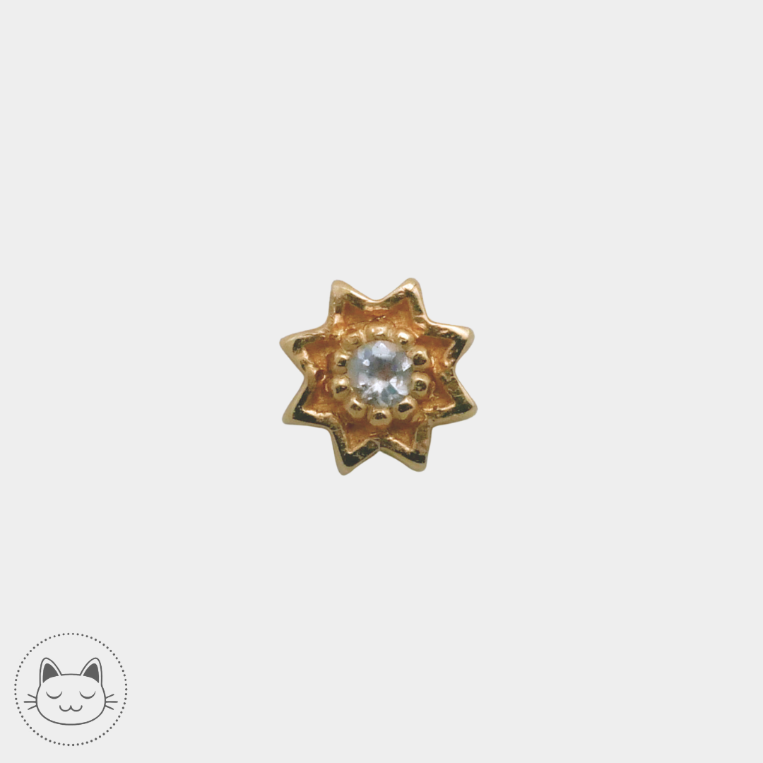 Naga - Estrella - Or jaune et Raibow Moonstone