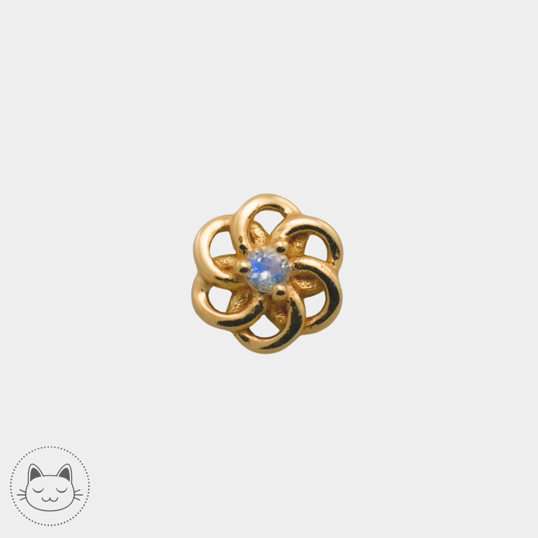 Naga - Attraction - Or jaune et Raibow Moonstone