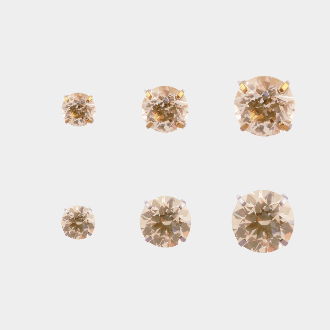 NeoMetal - Cabochon prong - Zircon Champagne