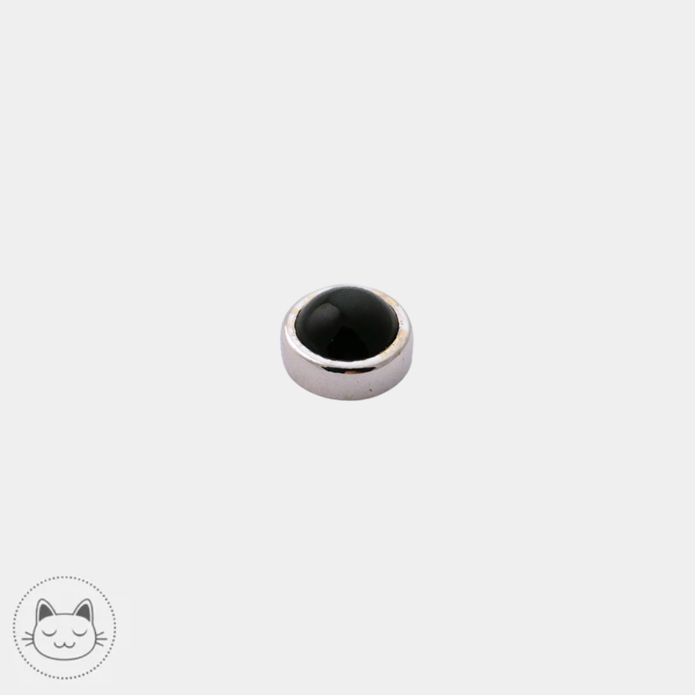 BVLA - Cabochon - Or blanc et Onyx Kawaii Place piercing