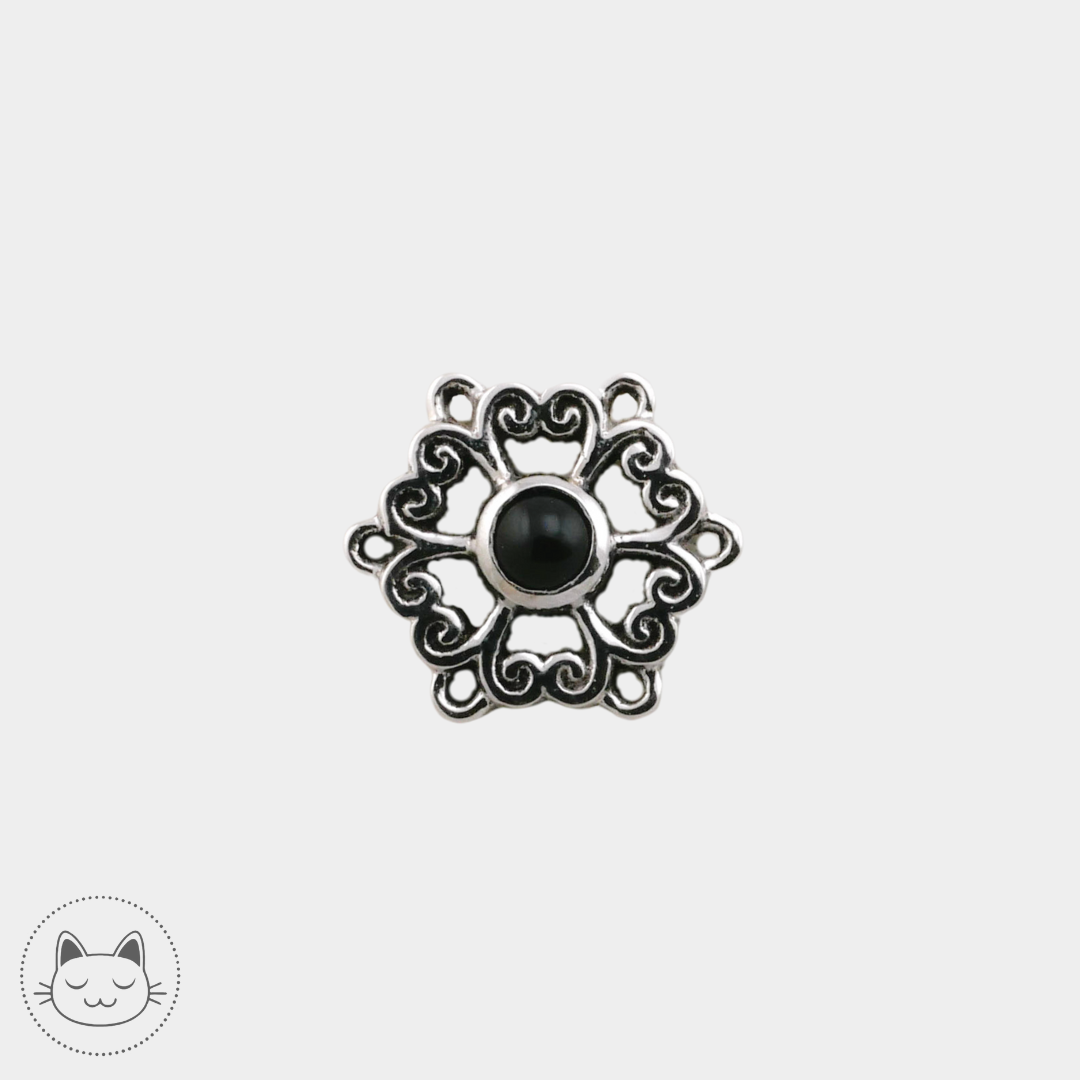 BVLA - Chloe - Or blanc et Onyx. - Kawaii Place piercing 