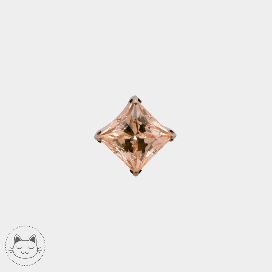 NeoMetal - Cabochon - Zircon Princesse Champagne