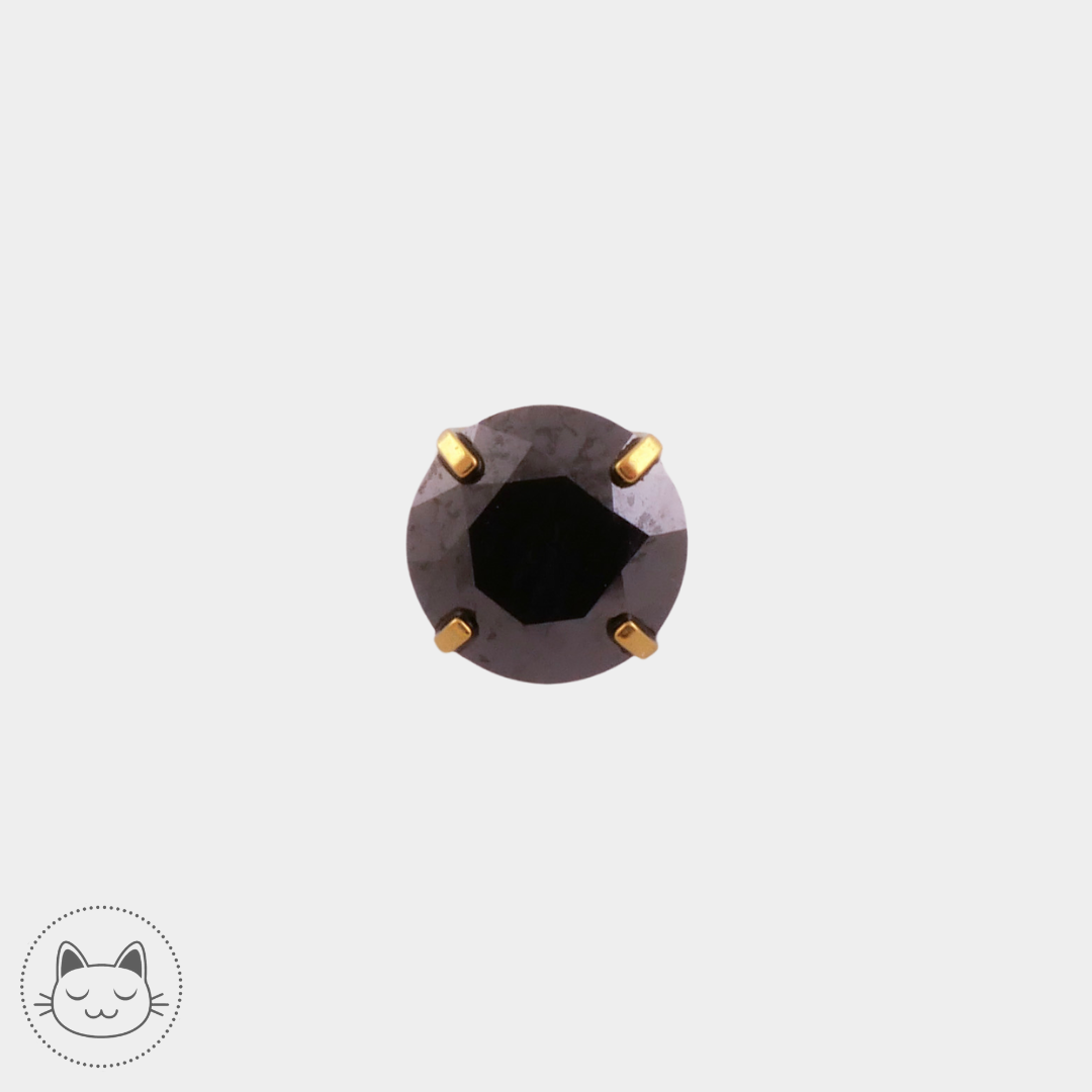 NeoMetal - Cabochon Prong- Zircon noir 4 mm