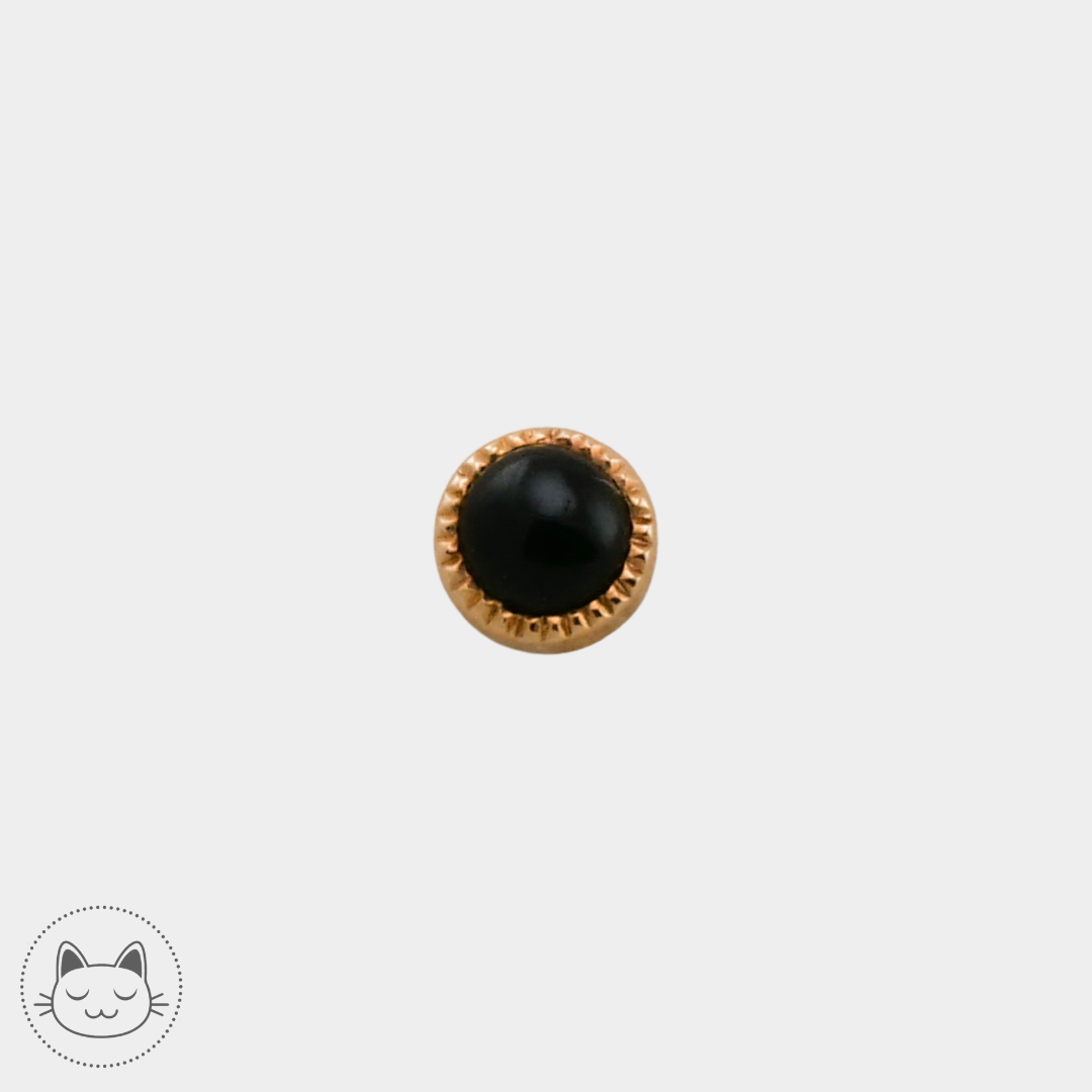 Auris- Cabochon Onyx - Kawaii Place piercing 