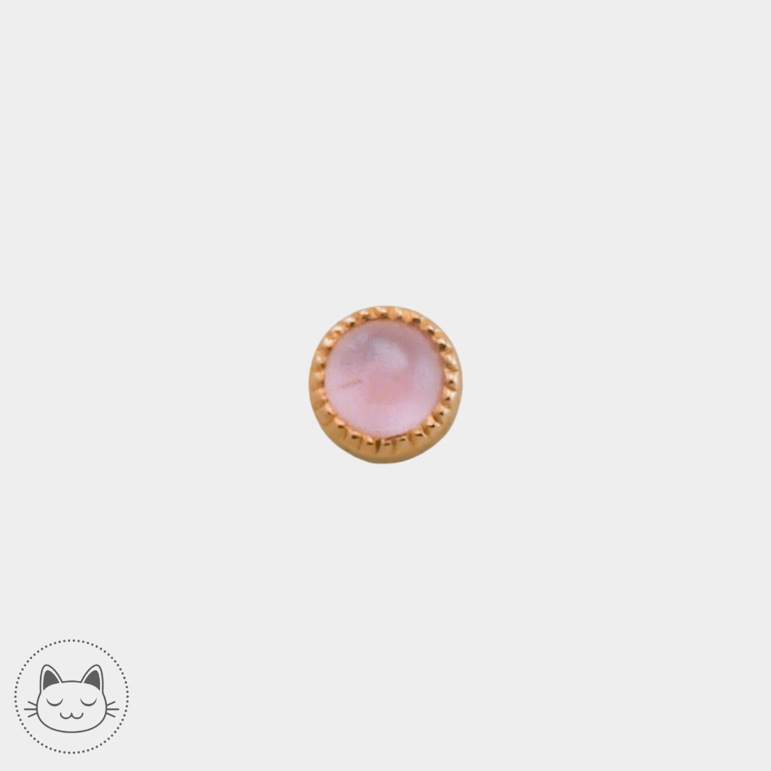 Auris- Cabochon Rhodochrosite - Kawaii Place piercing 