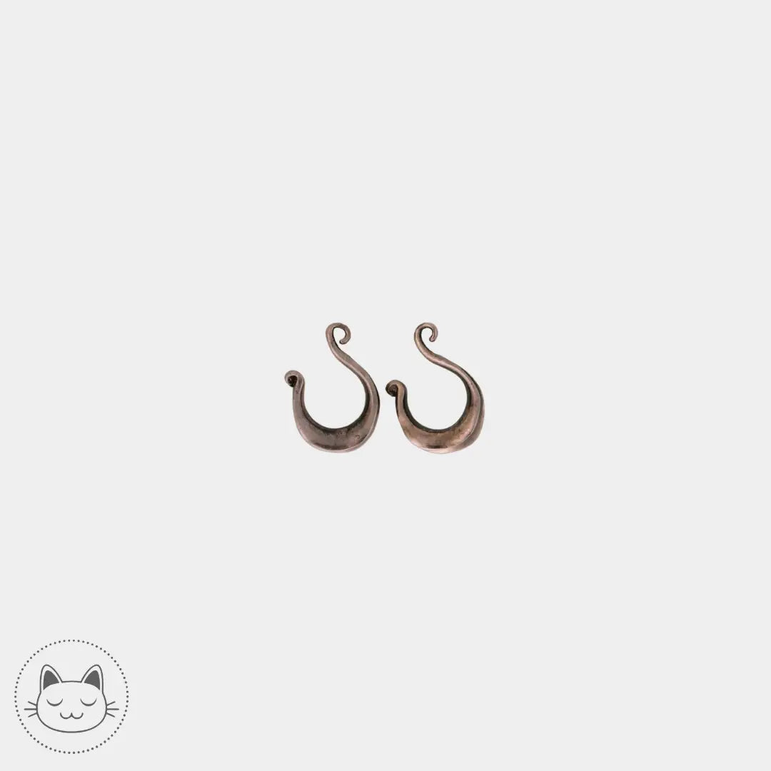 Paire de saddle en laiton argenté - Kawaii Place piercing