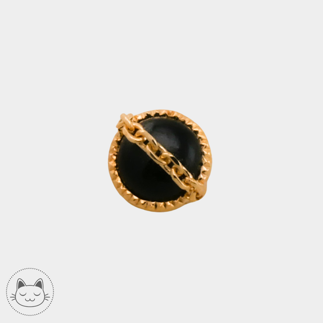 Auris- Cabochon "Elemence"- Onyx - Kawaii Place piercing 