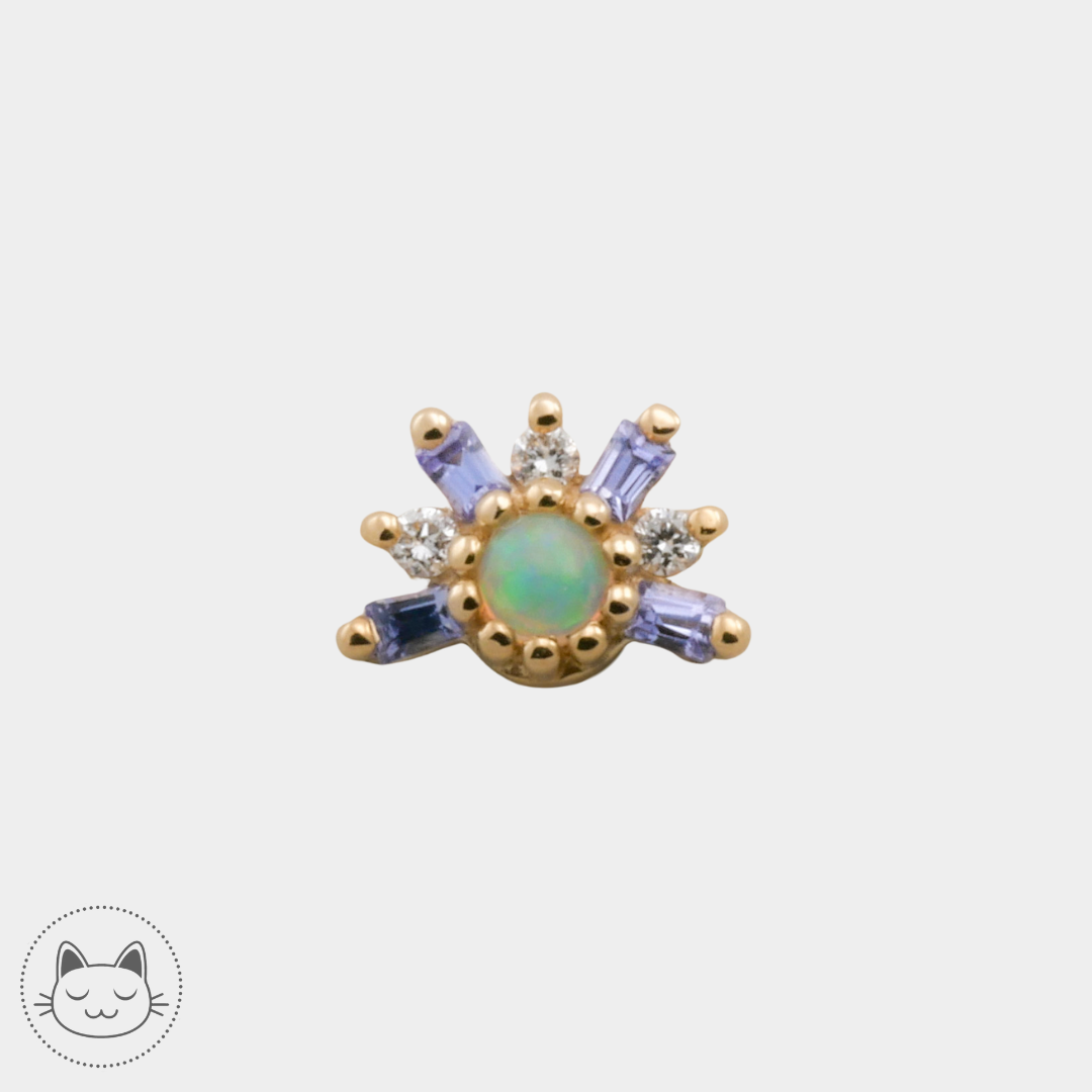 BVLA - Half Elaine - Opale, Tanzanite et diamants - Kawaii Place piercing 