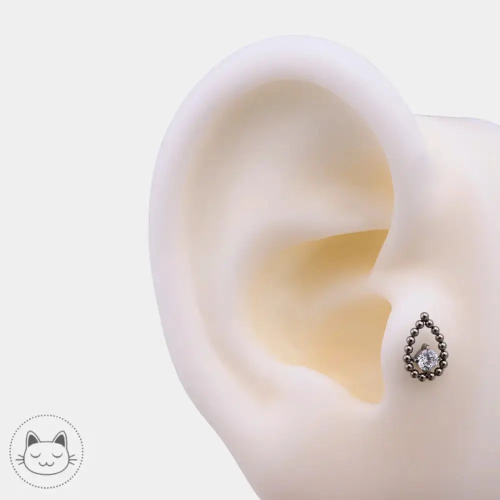 ⏳Invictus - Mystic Crystal - Titane & Zircon Blanc Kawaii Place piercing