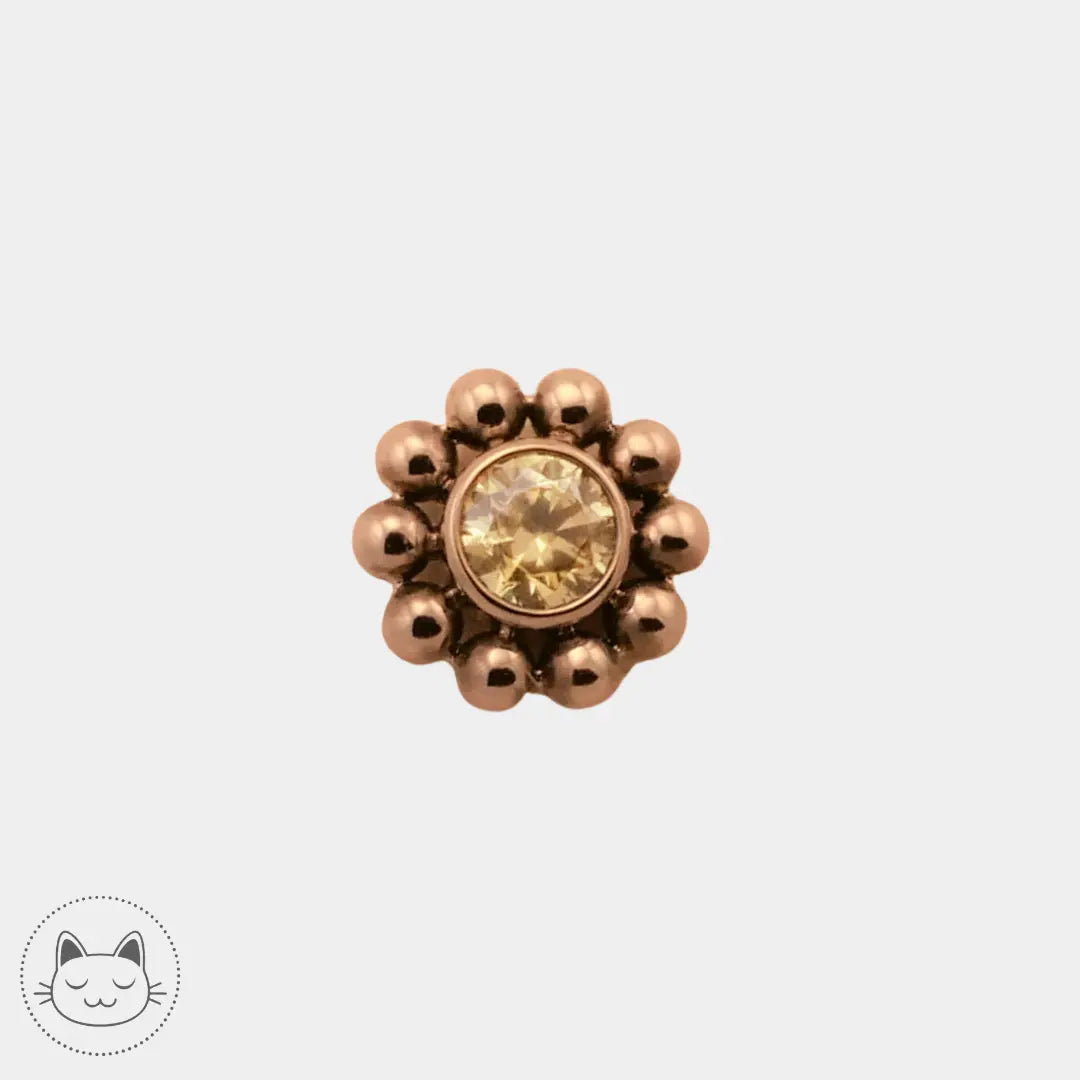 LeRoi - 11ht10 - Zircon jaune Kawaii Place piercing