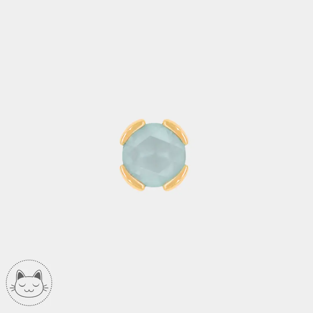 Buddha Jewelry - Peekaboo - Aquamarine sablée Kawaii Place piercing