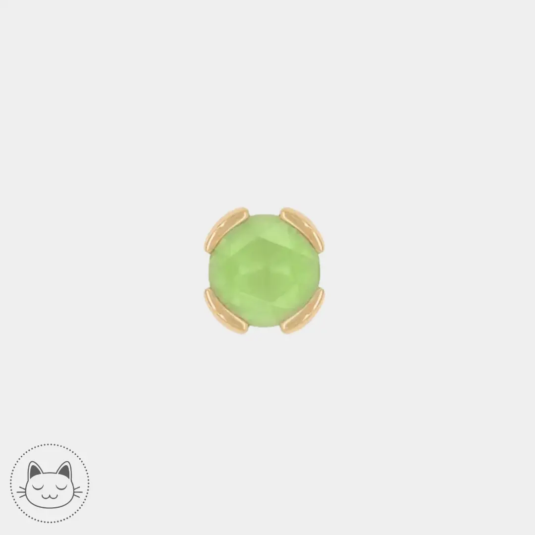 Buddha Jewelry - Peekaboo - Péridot Vert Sablé Kawaii Place piercing