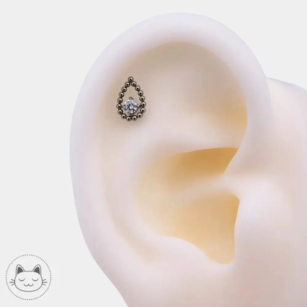 ⏳Invictus - Mystic Crystal - Titane & Zircon Blanc Kawaii Place piercing