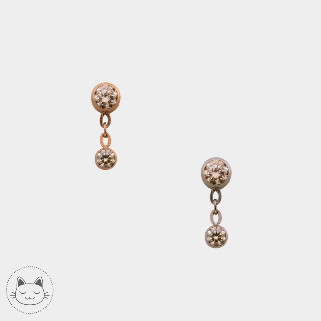 NeoMetal - Prong Drop - Champagne Zircon