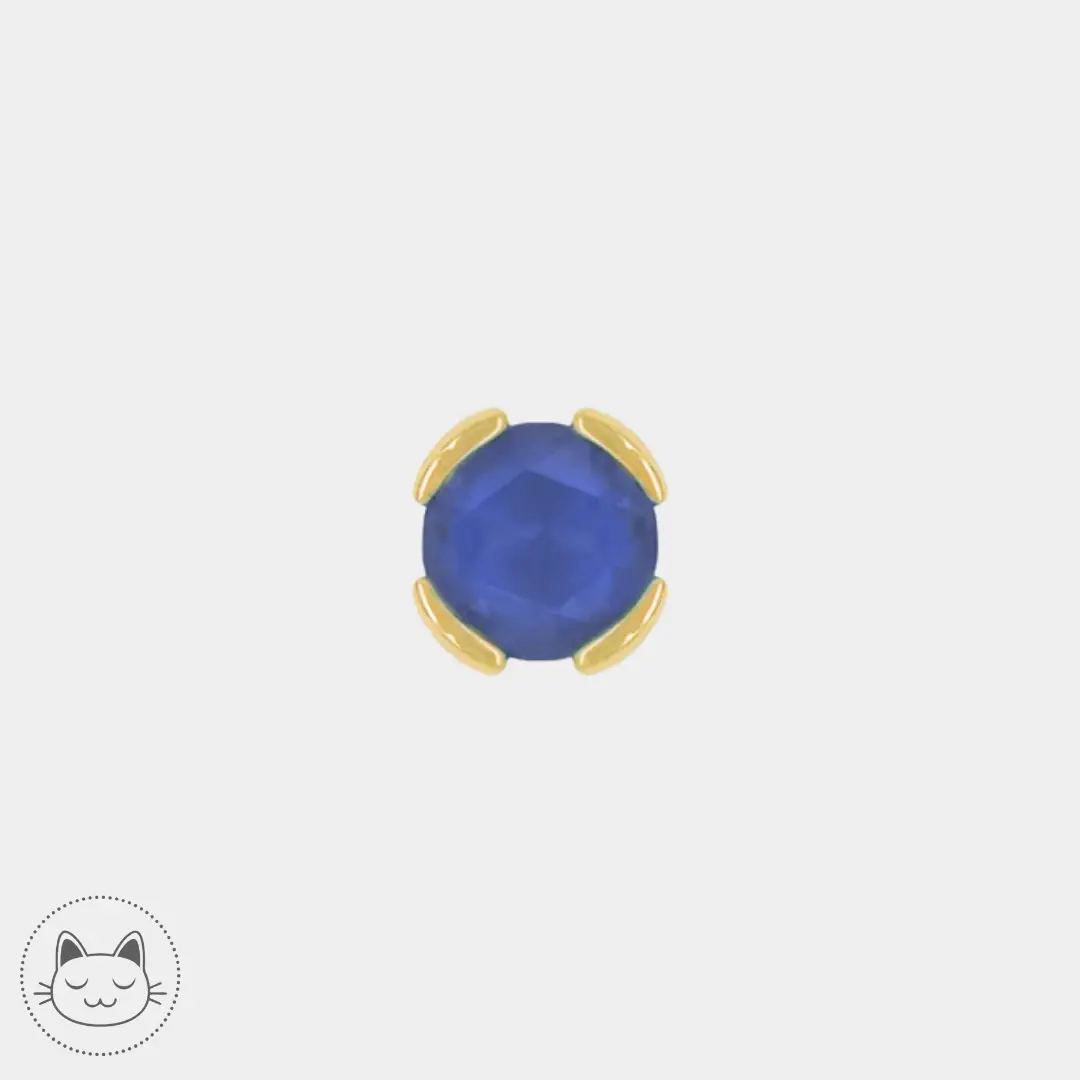 Buddha Jewelry - Peekaboo - Topaze bleue sablée Kawaii Place piercing