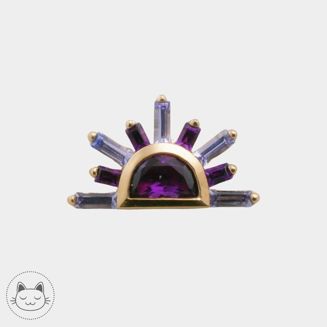 BVLA - Sunset - Améthystes et Tanzanites - Kawaii Place piercing 