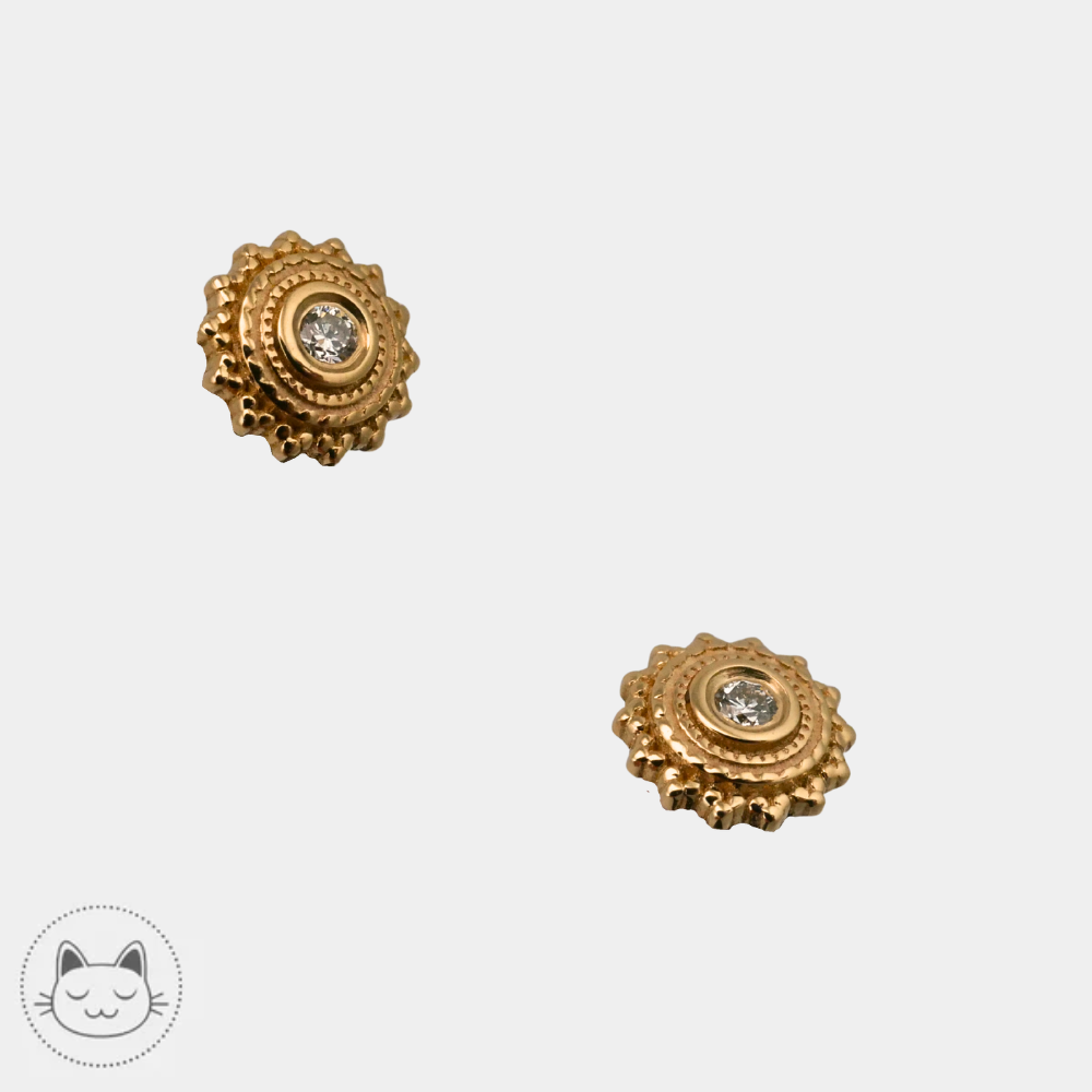 Vue du BVLA Afghan or jaune serti de diamant blanc