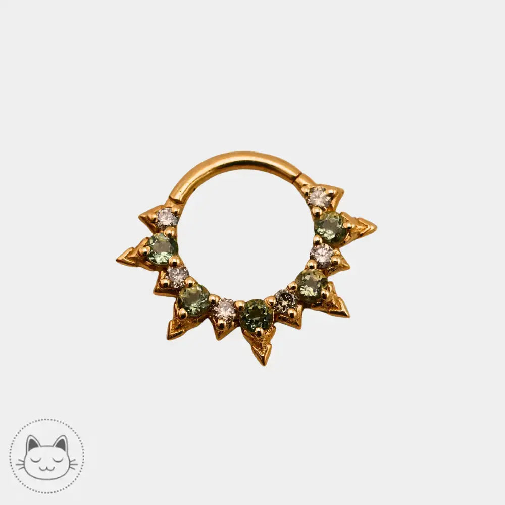 Bijou Naga clicker moldavite diamant or 14k