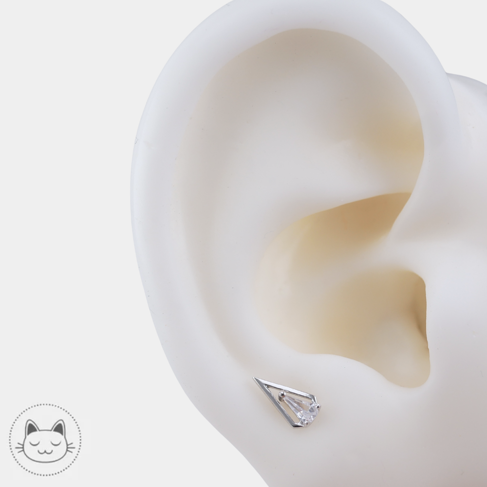 Bijou de piercing Arthaus Buddha Jewelry avec zircon blanc
